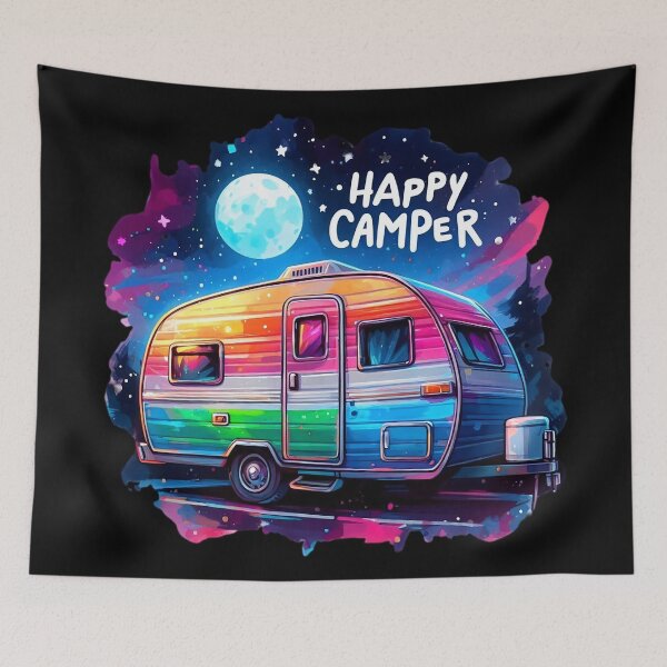 Item preview, Happy Camper Starlit Adventure in Nature’s Embrace designed and sold by SportsT-Shirts.