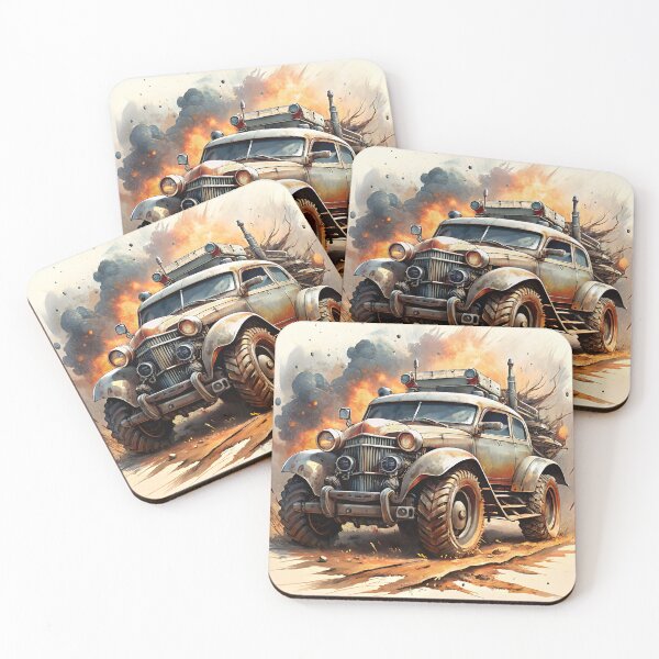 Item preview, Old Car in a Post-Apocalyptic Desert 4 designed and sold by Brasuca's Art.