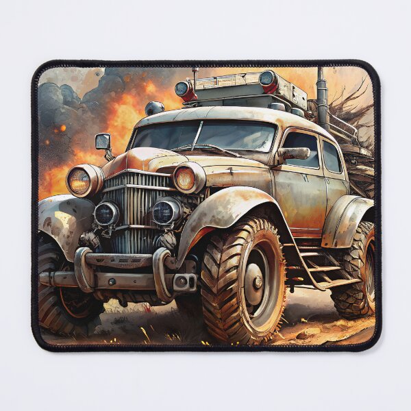 Item preview, Old Car in a Post-Apocalyptic Desert 4 designed and sold by Brasuca's Art.