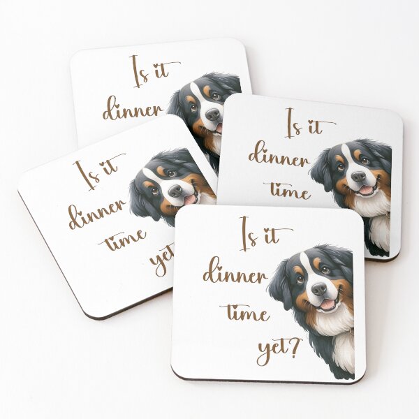 Item preview, It Is Diner Time Yet?, Bernese Mountain dog designed and sold by ART-HOME-PAWS.