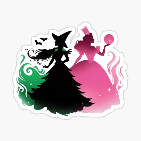 Aperçu de l'œuvre Elphaba et Glinda Wicked la comédie musicale créée et vendue par NerdiPop.