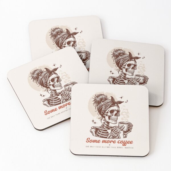 Item preview, Coffee skeleton. Humorous art for coffee lovers designed and sold by Pearl67.