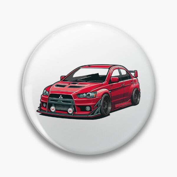 Item preview, Red Mitsubishi Lancer Evolution JDM designed and sold by Slammed Sketches.