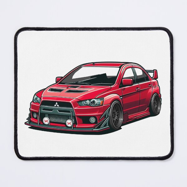 Item preview, Red Mitsubishi Lancer Evolution JDM designed and sold by Slammed Sketches.