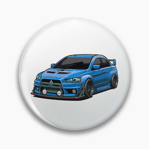 Item preview, Blue Mitsubishi Lancer Evolution JDM designed and sold by Slammed Sketches.