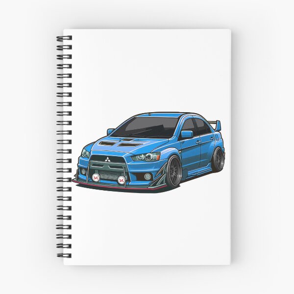 Item preview, Blue Mitsubishi Lancer Evolution JDM designed and sold by Slammed Sketches.