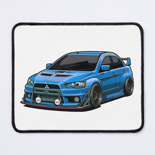 Item preview, Blue Mitsubishi Lancer Evolution JDM designed and sold by Slammed Sketches.