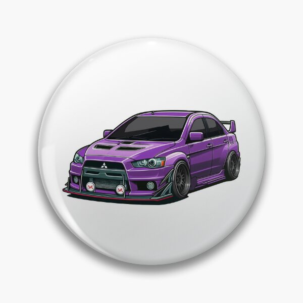 Item preview, Purple Mitsubishi Lancer Evolution JDM designed and sold by Slammed Sketches.