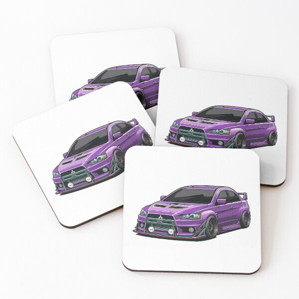 Item preview, Purple Mitsubishi Lancer Evolution JDM designed and sold by Slammed Sketches.