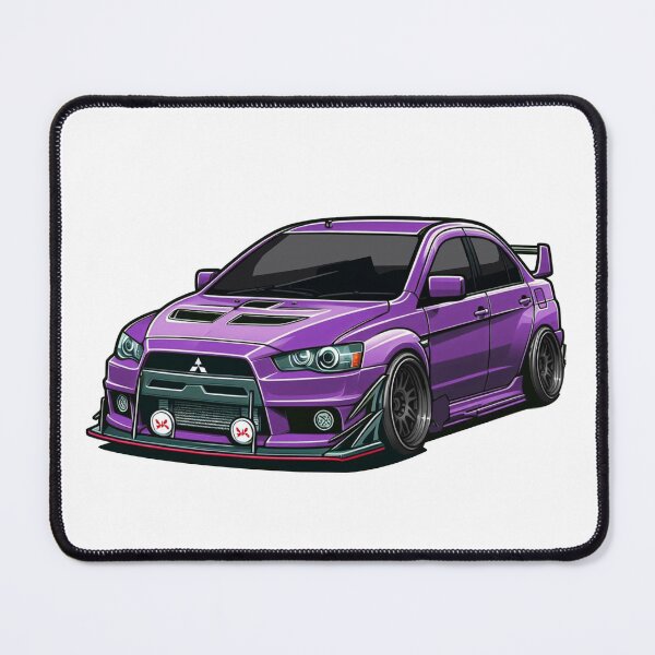 Item preview, Purple Mitsubishi Lancer Evolution JDM designed and sold by Slammed Sketches.