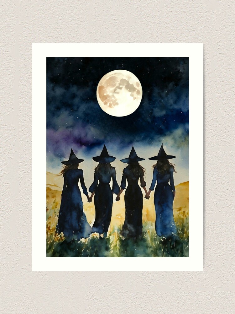 Witch on Moon - Grandin Road Inspired orders Storybook Witch