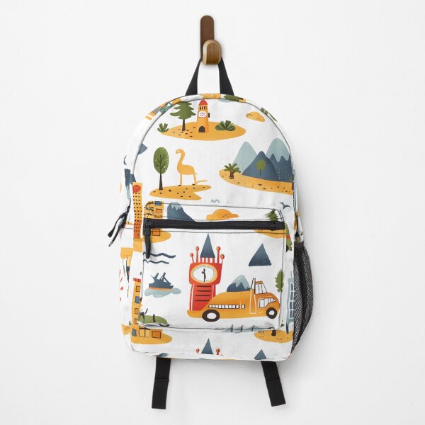 Item preview, Travel Pattern For Kids Cars Buses Ships Buildings Mountains Palms designed and sold by sheprint.