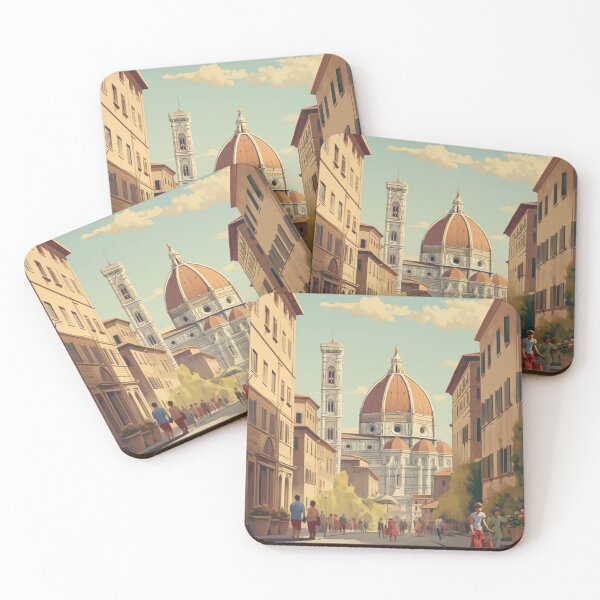 Item preview, Florence Italy Travel Poster designed and sold by peachypoppet.