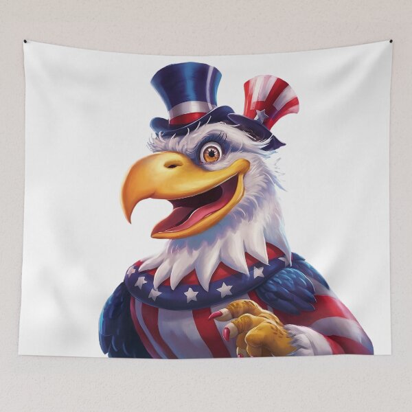 Item preview, Happy 4th of July Eagle Paint Art 3D Model designed and sold by Charlygood.