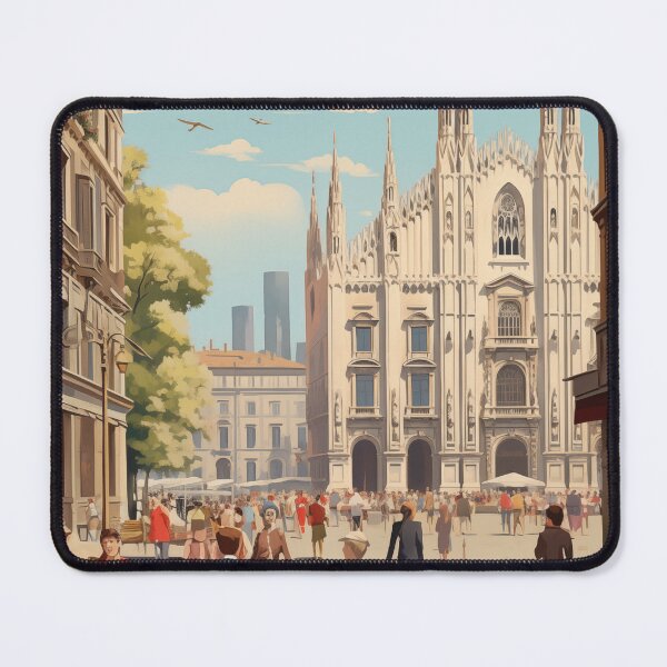 Item preview, Milan Italy Travel Poster designed and sold by peachypoppet.