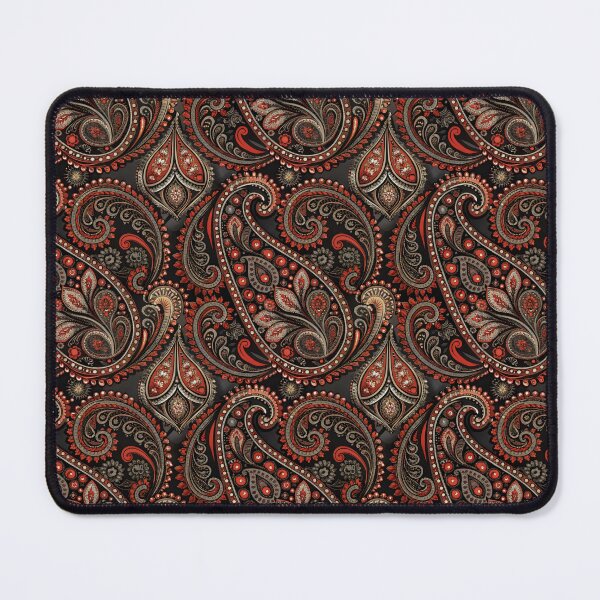 Item preview, Elegant Boho Style paisley pattern, red and brown handpainted designed and sold by patterncrow.