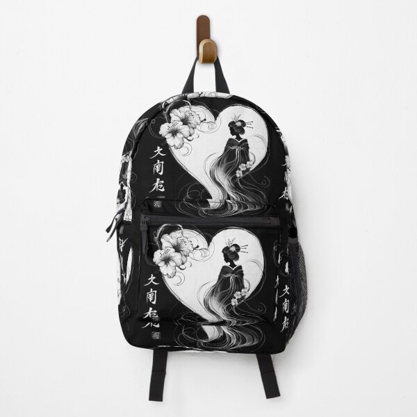 Item preview, Japanese Calligraphy Gaisha and flowers Tranquil Sumi-e designed and sold by NEUMANN ArtWear Boutique.