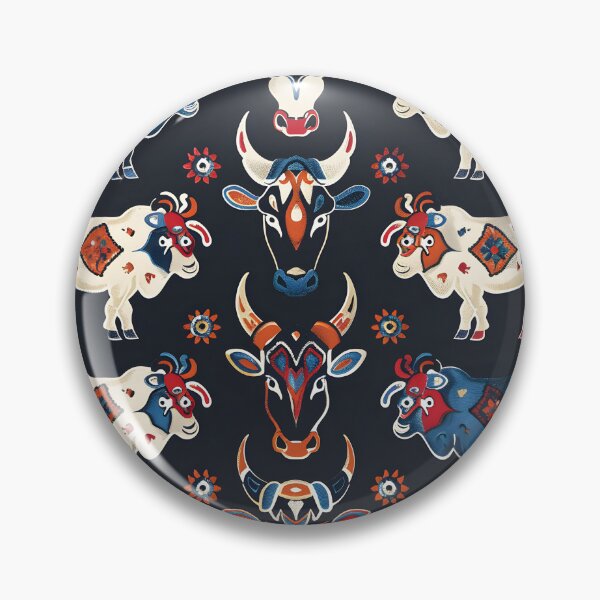 Item preview, Ethnic cows and bulls designed and sold by Folksy Living.