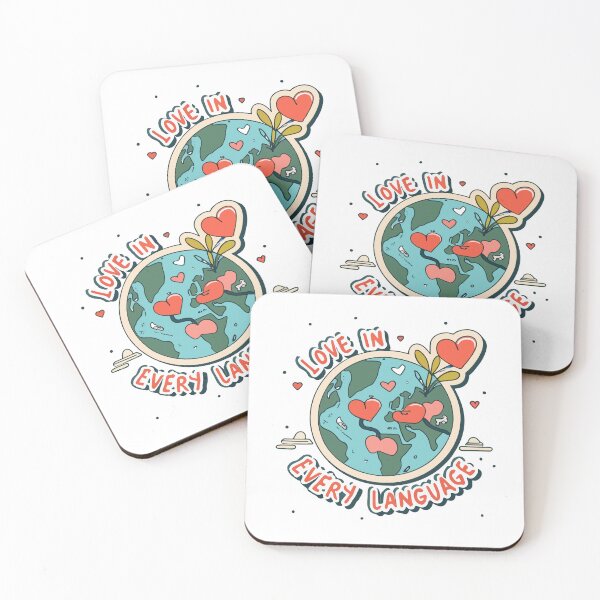 Item preview, Love in Every Language Globe Heart Sticker designed and sold by NiftyWrx.