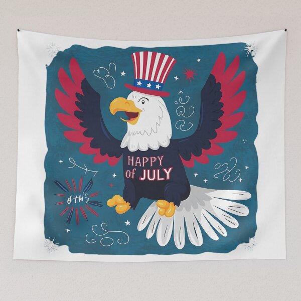 Item preview, Happy 4th of July Eagle Paint Art 3D Model designed and sold by Charlygood.