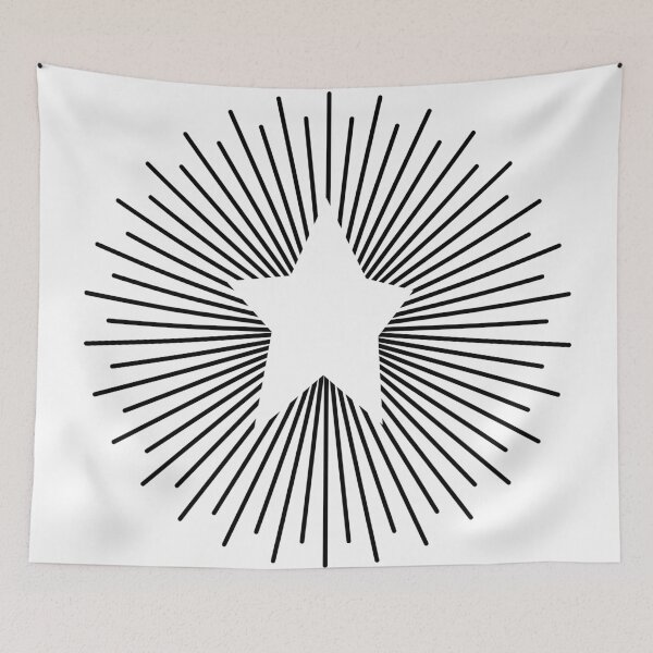 Item preview, Star Burst Black and White Graphic designed and sold by ellenhenry.