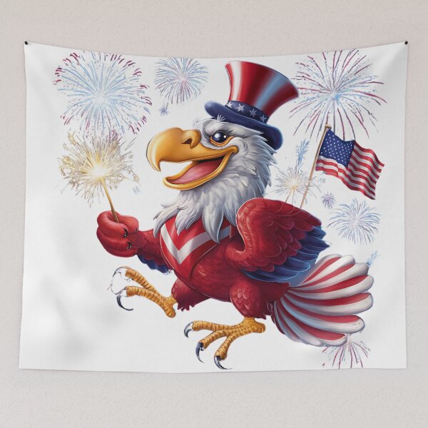 Item preview, Happy 4th of July Eagle Paint Art 3D Model designed and sold by Charlygood.