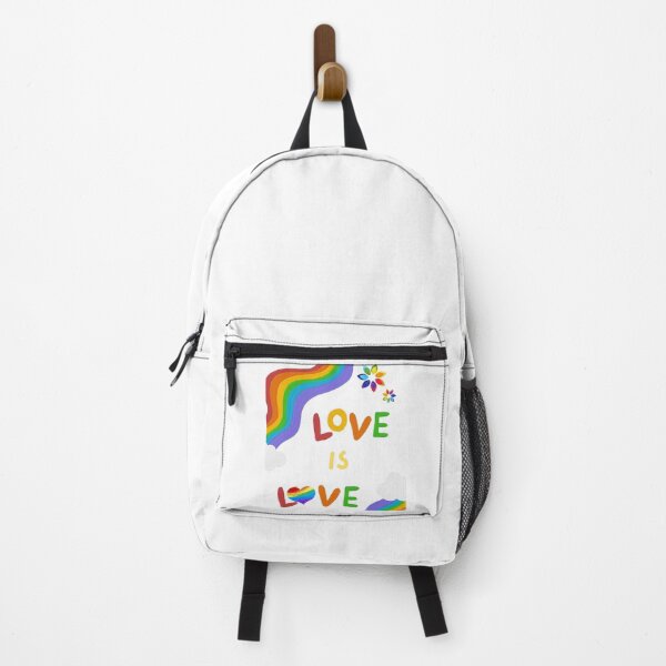 Artikelvorschau, Bunter LGBTQIA+ Pride - Liebe ist Liebe - Regenbogen, Blumen, Wolken entworfen und verkauft von RoooDesigns.