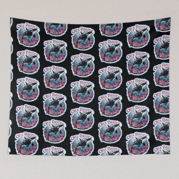 Item preview, A Orca's Paradise illustration designed and sold by ZooStateofMind.