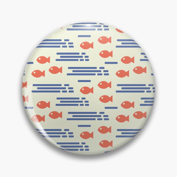 Item preview, Summer retro pattern with fish in the sea designed and sold by Deepness2023.