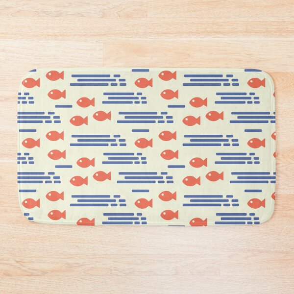 Item preview, Summer retro pattern with fish in the sea designed and sold by Deepness2023.