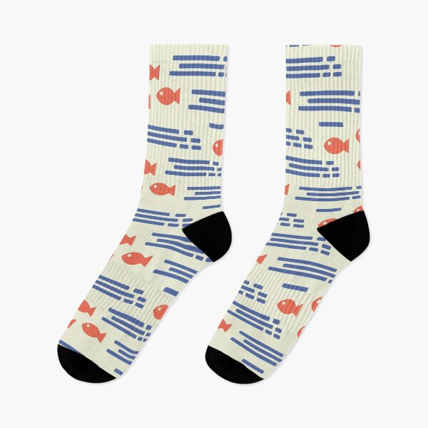 Item preview, Summer retro pattern with fish in the sea designed and sold by Deepness2023.