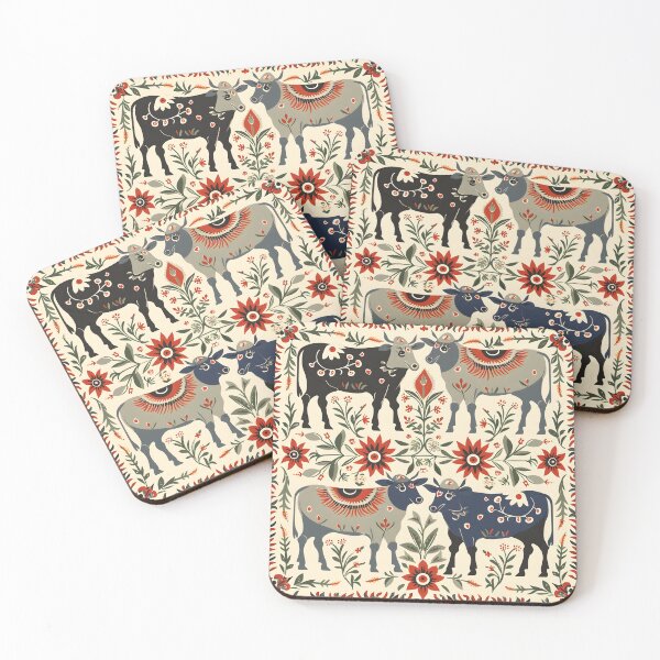 Item preview, Happy folk cows  designed and sold by Folksy Living.