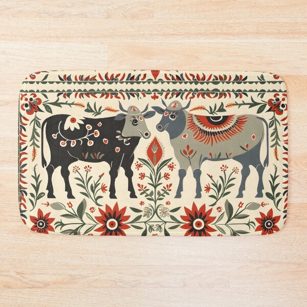 Item preview, Happy folk cows  designed and sold by Folksy Living.