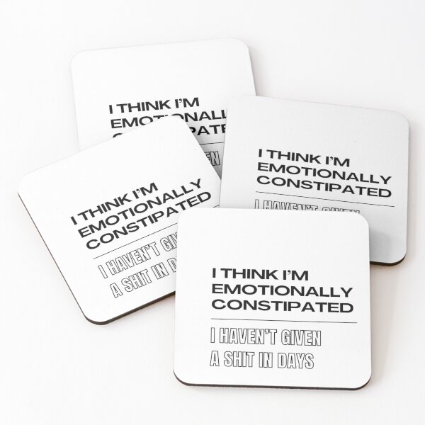 Item preview, Emotionally constipated, funny quote  designed and sold by Ilikeiwantilove.