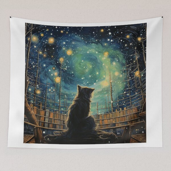 Item preview, Stargazing at Halcyon Library: A Journey Along the Luminous Trail of Stars with a Canine Companion designed and sold by Christian Weiss.