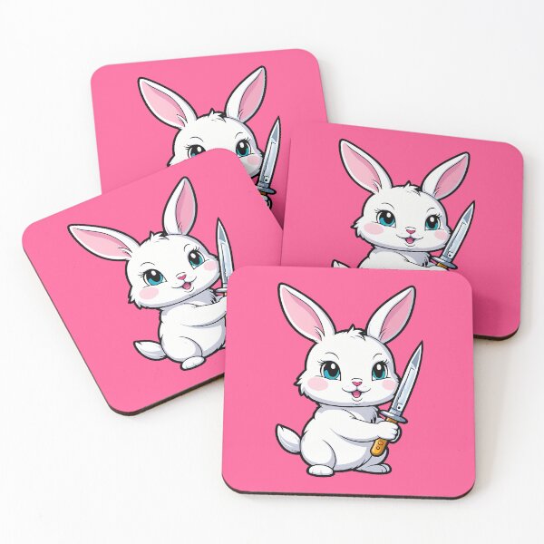 Item preview, Cute bunny holding a knife  designed and sold by andasanc14.