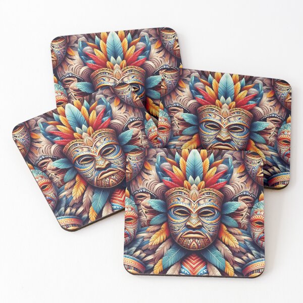 Item preview, Tiki Mask - Exotic and Vibrant Design designed and sold by metebf.