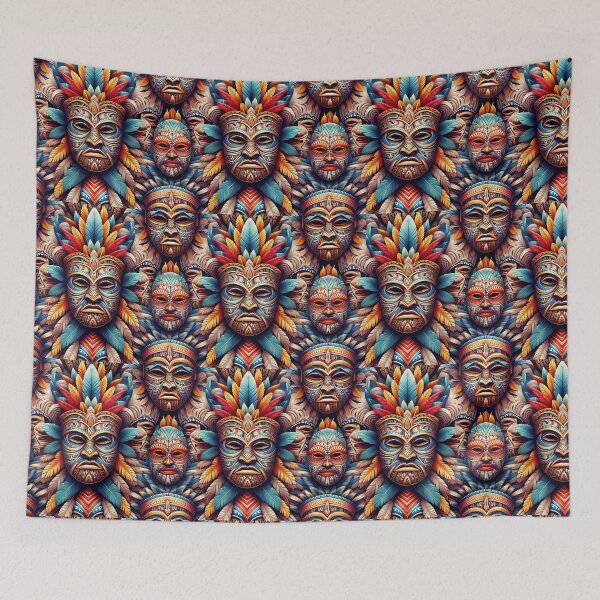 Item preview, Tiki Mask - Exotic and Vibrant Design designed and sold by metebf.