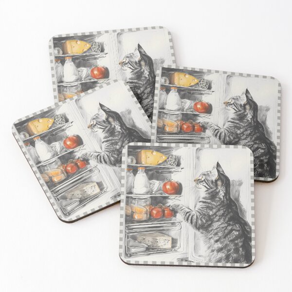 Item preview, Curious Cat What's in the Fridge designed and sold by NatureStyle555.