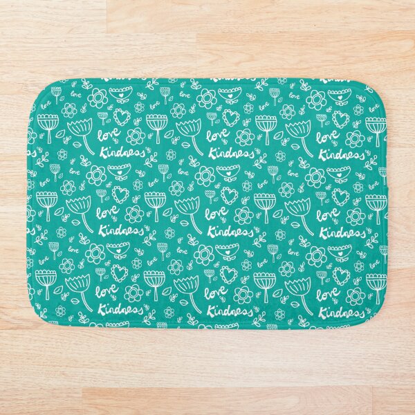 Item preview, Love and Kindness floral pattern (green teal) designed and sold by CSheehanArt.