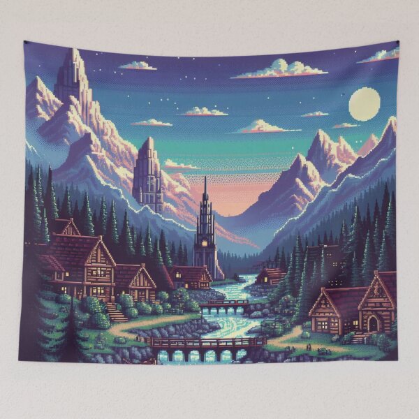 Item preview, Skyrim Amazing Skyline Pixel Art designed and sold by Jake-Carter0.