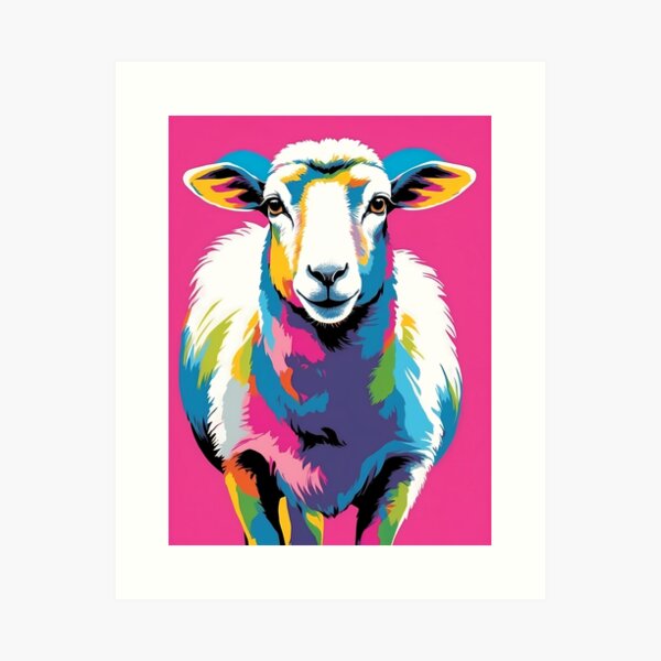 Artikel-Vorschau von Schaf, Design im Pop Art Stil, designt und verkauft von CreativeSparkzz.