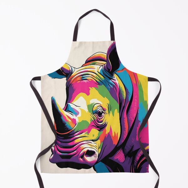 Item preview, Rhino, design in pop art style designed and sold by CreativeSparkzz.