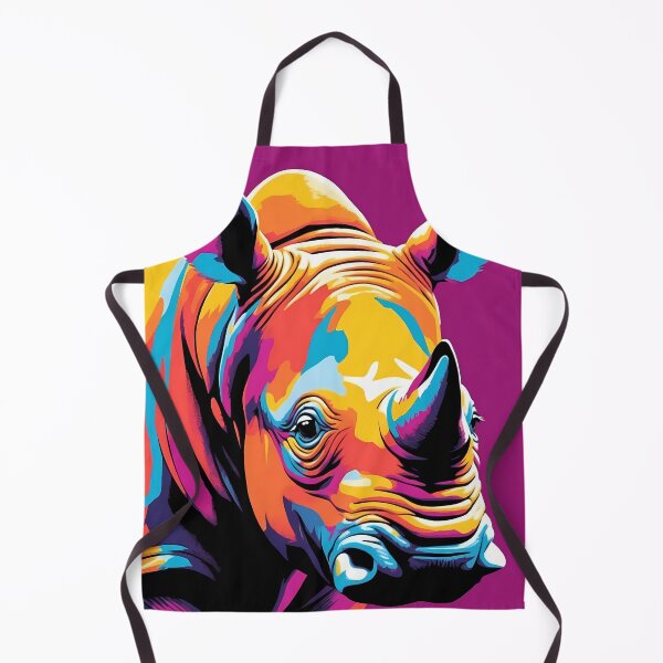 Item preview, Rhino, design in pop art style designed and sold by CreativeSparkzz.