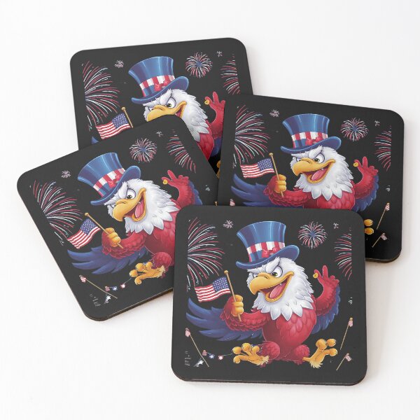 Item preview, Happy 4th of July Eagle Paint Art 3D Model designed and sold by Charlygood.