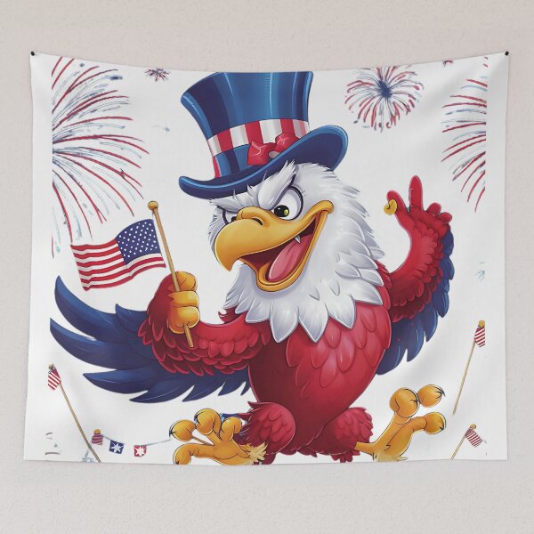 Item preview, Happy 4th of July Eagle Paint Art 3D Model designed and sold by Charlygood.