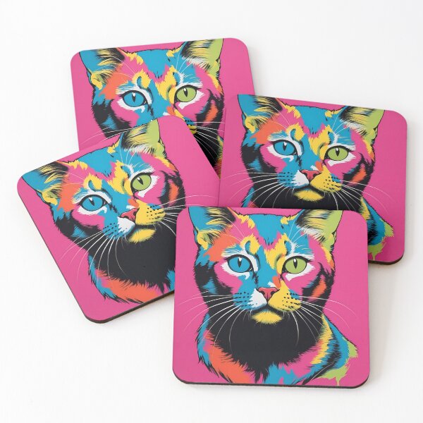 Item preview, Cat, design in pop art style designed and sold by CreativeSparkzz.