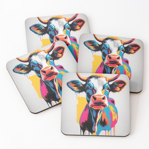Item preview, Cow, design in pop art style designed and sold by CreativeSparkzz.