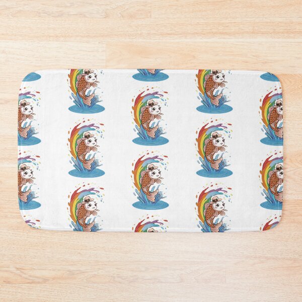 Item preview, Kawaii Koifish making rainbow splash  designed and sold by BlissfulBlossom.