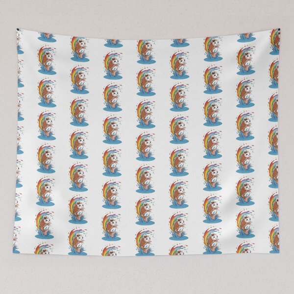 Item preview, Kawaii Koifish making rainbow splash  designed and sold by BlissfulBlossom.
